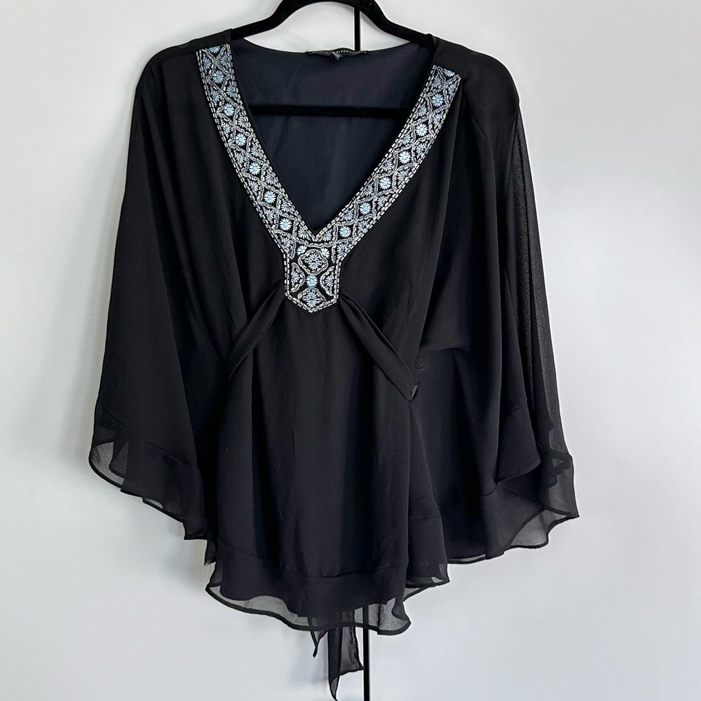 Blouse With Front Beading
